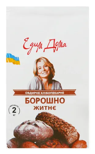 Борошно житнє обдирне хлібопекарне Едим Дома м/у 2кг