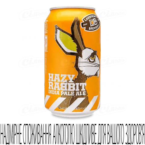 Пиво Lakefront Hazy Rabbit світле у залізній банці, 0,355л