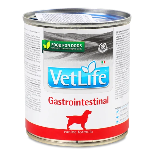 Корм Консервований Повнораціонний Дієтичний для Собак Gastrointestinal Vet Life Farmina з/б 300г