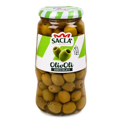 Оливки Вищого Ґатунку Sacla Зелені Без Кісточки, 200г