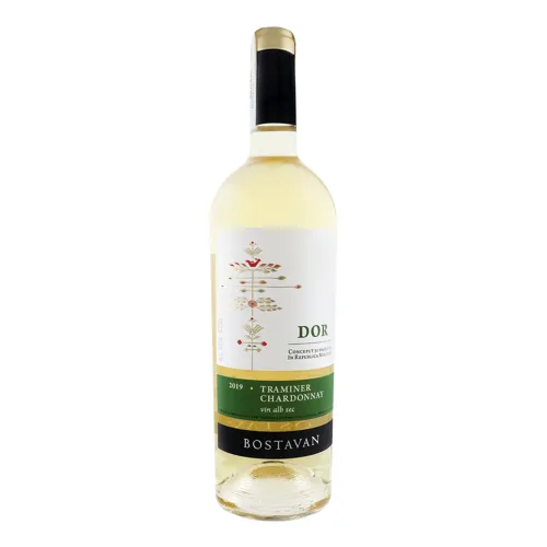 Вино 0.75л 13% біле сухе Traminer&Chardonnay Bostavan пл