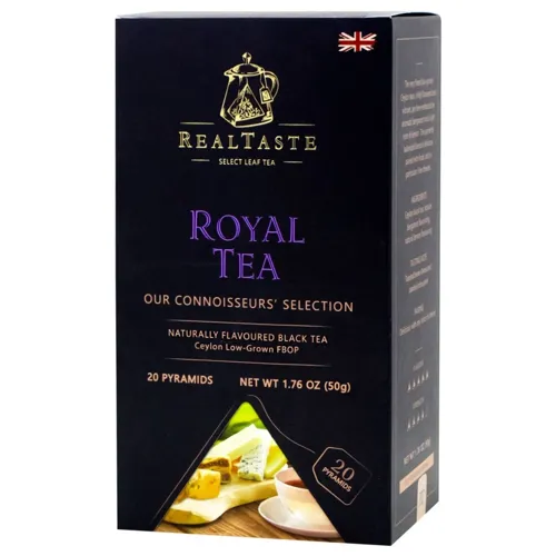 Чай чорний Real Taste Royal з бергамотом в пірамідках 20шт 2,5г