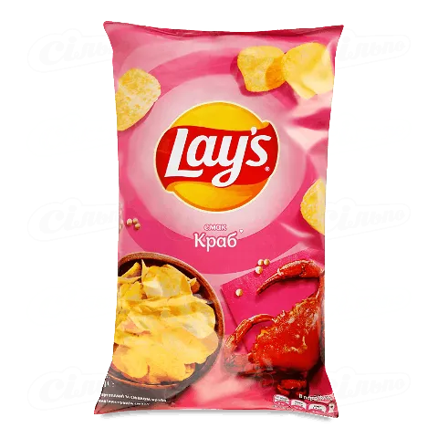 Чіпси Lay's картопляні зі смаком краба, 120г