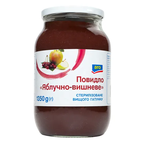 Повидло Aro Яблучно-вишневе стерилізоване 1350г