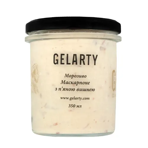 Морозиво Маскарпоне з п'яною вишнею Gelarty 350мл