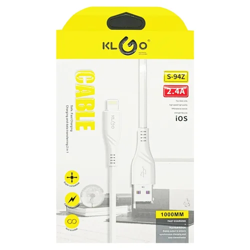 Кабель Klgo передачі даних USB-IOS S-94Z 2,4А 1м