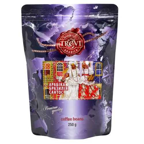 Кава Trevi в зернах Бразилія Сантос 250г