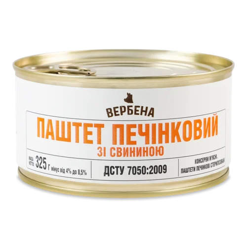Паштет Печінковий Зі Свининою В/ґ, З/Б 325г