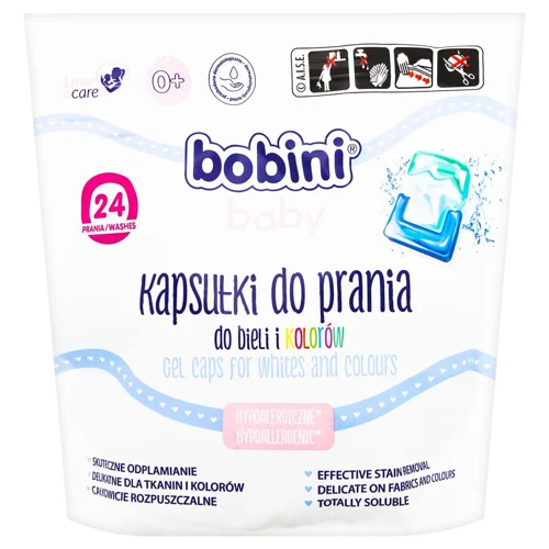 Капсули для прання Bobini Baby для дитячих речей 24шт