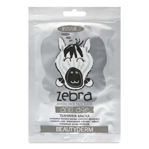Маска для Обличчя Тканинна Антивікова Zebra Beautyderm 25мл