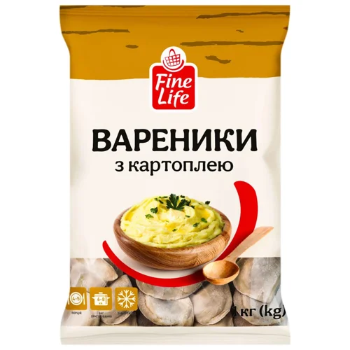 Вареники Fine Life з картоплею 1кг
