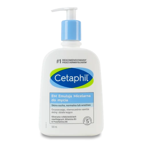 Міцелярна Емульсія для Очищення Шкіри EM Cetaphil, для Нормальної, Сухої та Чутливої, 500мл