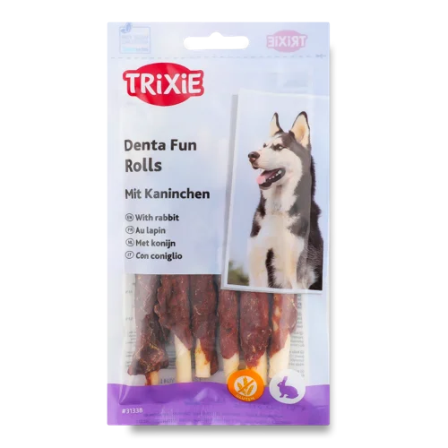Паличка Для Собак Натуральна Шкіра З Кроликом 12см Denta Fun Trixie, 70г