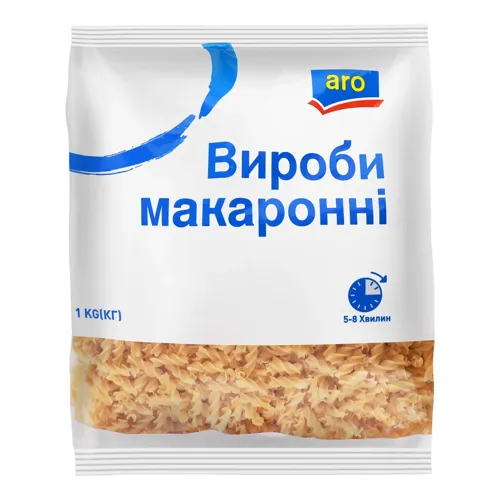 Вироби макаронні Спіральки Aro м/у 1кг