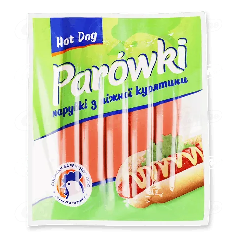 Сосиски Parowki Hot Dog п/а 1 ґ в/у, кг