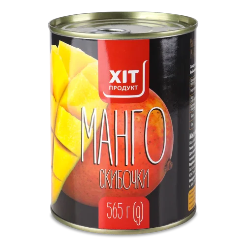 Скибочки Манго В Легкому Сиропі Пастеризовані, з/б 565г