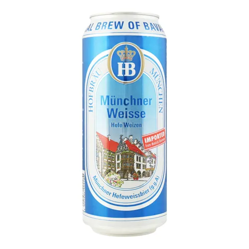 Пиво 0.5л 5.1% світле нефільтроване пастеризоване неосвітлене Munchner Weisse Hofbrau Munchen