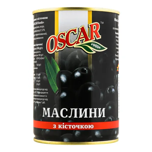 Маслини з кісточкою Oscar foods з/б 400г