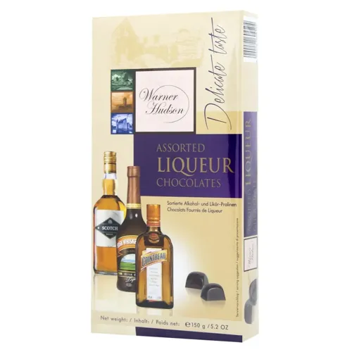 Цукерки Warner Hudson Piasten Assorted Liqueur шоколадні з алкоголем 150г
