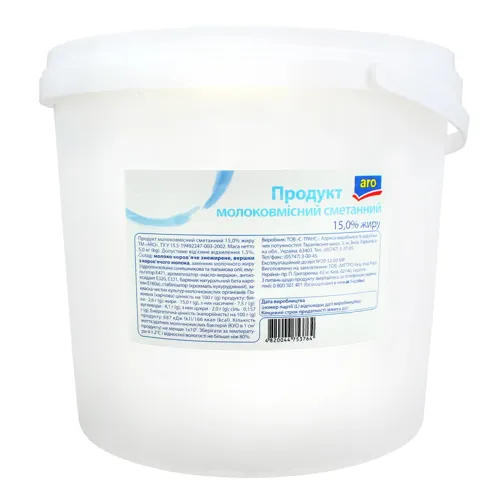Продукт сметанний 15% молоковмісний Aro відро 5кг
