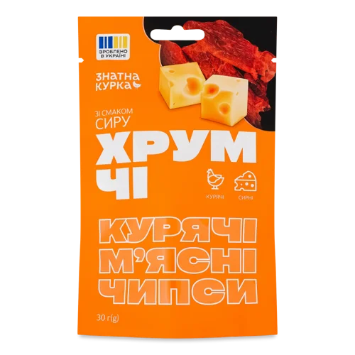 Чипси М'ясні Курячі З Смаком Сиру, в/к, 30г