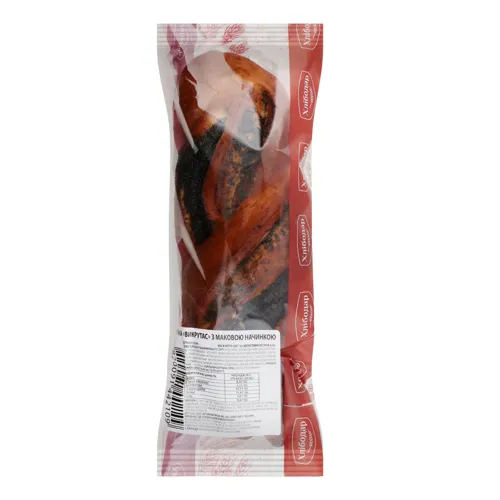 Булочка з маковою начинкою Викрутас Хлібодар м/у 150г