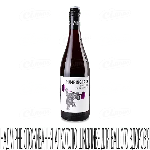 Вино червоне сухе Crazy Animals Pumping Jack Merlot, 0,75л