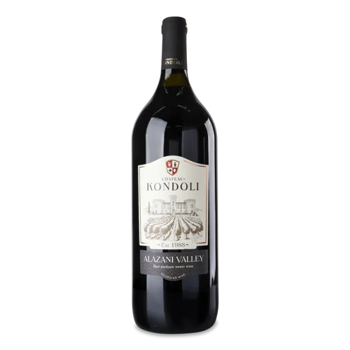 Вино Червоне Напівсолодке Alazani Valley Chateau Kondoli, в/ґ, 1.5л, 11-13%