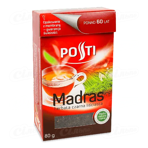 Чай чорний Posti «Мадрас» листовий, 80г