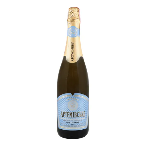 Вино ігристе 0.75л 10-13.5% біле напівсухе витримане Артемівське Artwinery пл