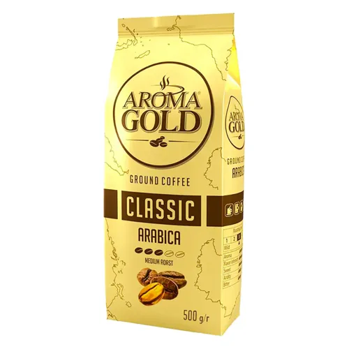 Кава мелена середньої обжарки Aroma Gold 500г