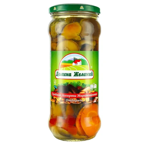 Асорті грибне Долина Бажань мариноване відбірне 580мл
