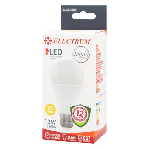 Лампа Electrum Elegant світлодіодна LS-33 A65 13W Е27 3000K