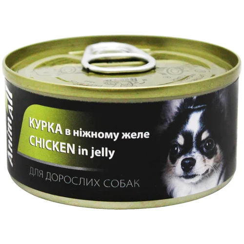 Корм вологий AnimAll Курка в ніжному желе для дорослих собак 85г