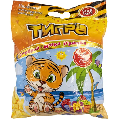 Палички кукурудзяні Starsnack Тигра з іграшкою 120г