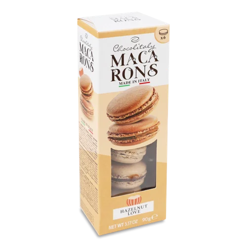Тістечка З Начинкою З Лісових Горіхів Hazelnut Love Macarons Chocolitaly, к/у, 90г