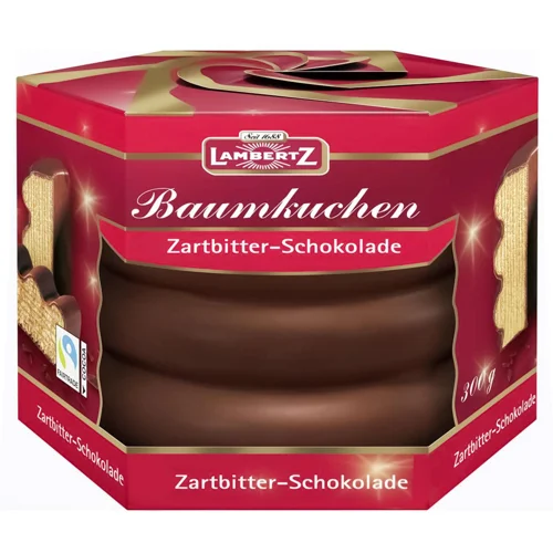 Пиріг Lambertz Baumkuchen з темним шоколадом 300г