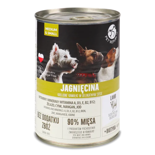 Корм Консервований Для Собак У Соусі З Шматочками Баранини Pet Republic з/б 400г