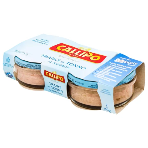 Тунець Callipo стейки у власному соку 2x80г