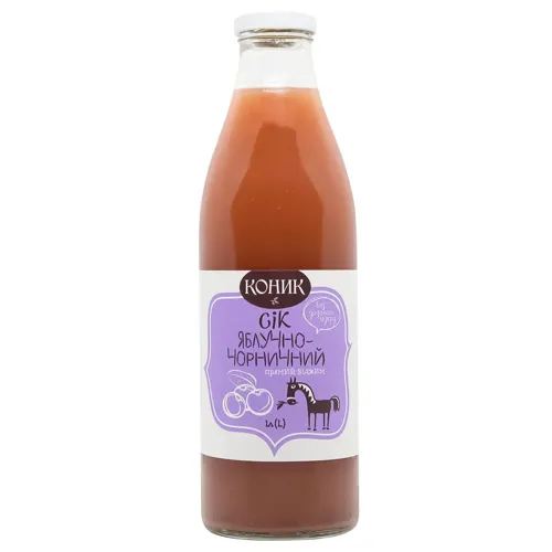 Сік Коник яблучно-чорничний 1л