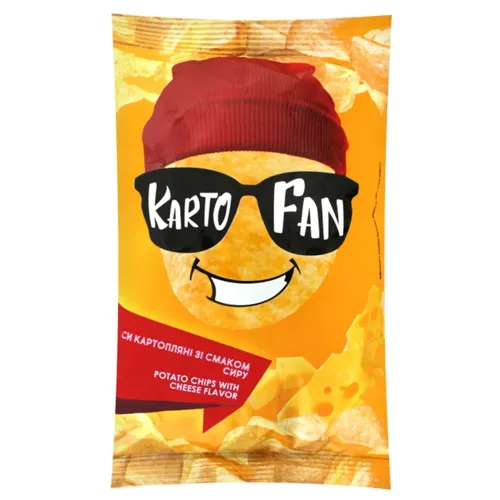 Чіпси картопляні KartoFan зі смаком сиру 130г