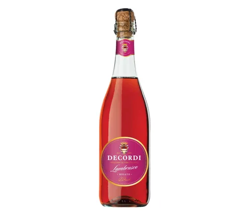 Алкогольний напій на основі вина Decordi Lambrusco Rosato Amabile рожеве напівсолодке 0.75л 8%