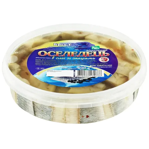 Оселедець Бріз-Т в олії зі спеціями 500г