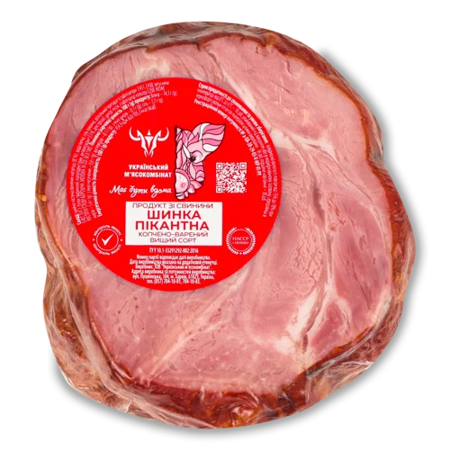 Шинка Варено-Копчена Пікантна Українського М'ясокомбінату, 1 кг