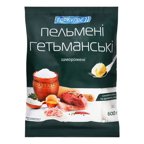 Пельмені м'ясні Гетьманські Геркулес м/у 600г