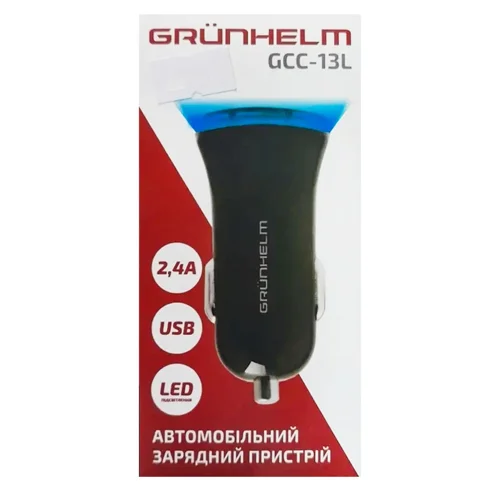 Автомобільний зарядний пристрій Grunhelm для телефону