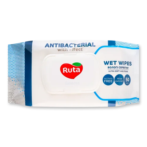Вологі Серветки Antibacterial Selecta Ruta, 50 шт