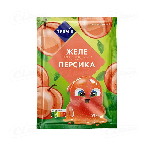 Желе «Премія» зі смаком персика, 90г