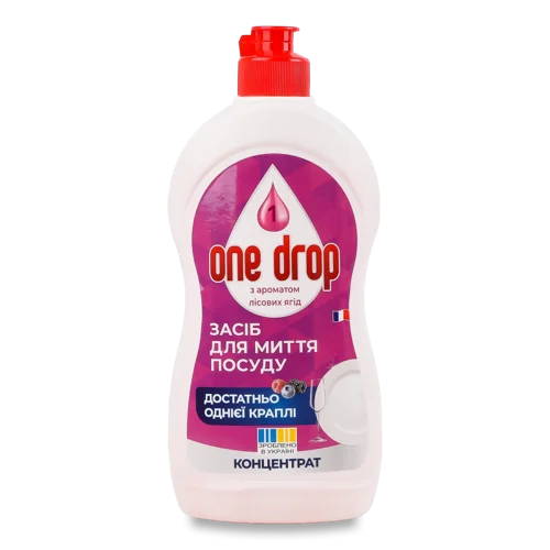 Засіб для Миття Посуду З Ароматом Лісових Ягід, One Drop, 500мл