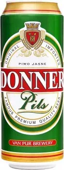 Упаковка пива Donner Pils світле фільтроване 3.5% 0.5л х 24 шт